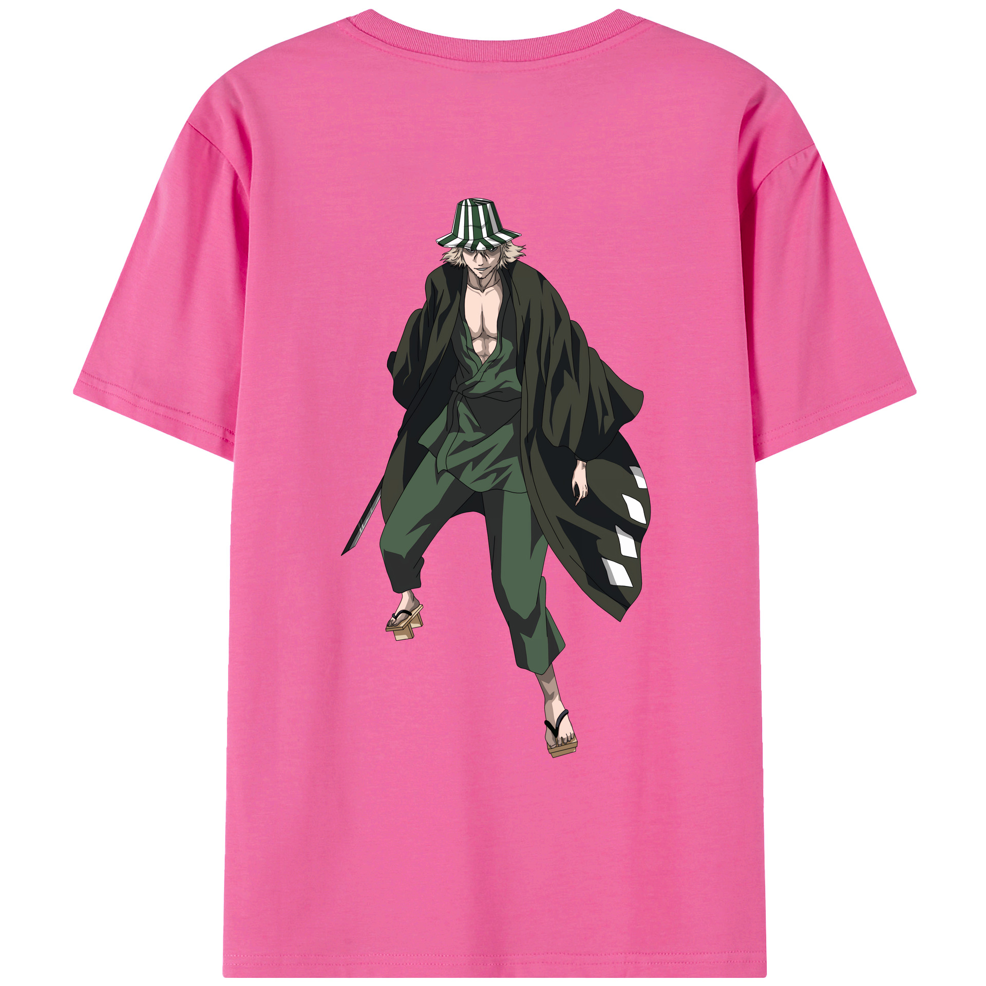 （画像用） "ブリーチ 浦原 喜助（うらはら きすけ） BLEACH Urahara Kisuke " レディース半袖Tシャツ(バックプリント)